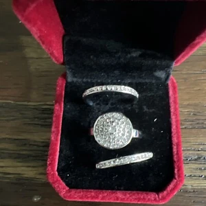 Moissanite engagement ring set 1.5 Total Carat Weight - Picture 1 of 11
