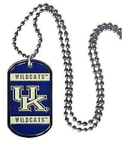 U. OF KENTUCKY WILDCATS DOGTAG NECKLACE W/ UK LOGO, NICKNAME AND ENGRAVABLE BACK Cover