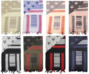 Mato & Hash Stars and Stripes Military Shemagh Tactical 100% Cotton Scarf - Picture 1 of 26