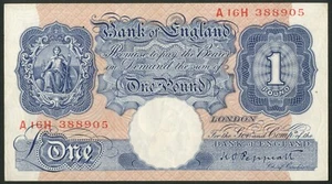 Banco de Inglaterra, K.O. Peppiatt, 1 libra, [1940], serie A16H, VF-EF - Imagen 1 de 2