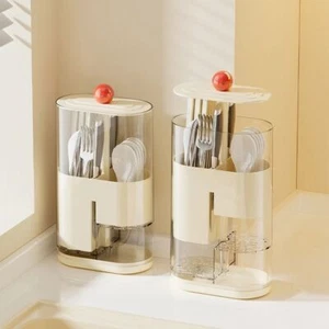 Dustproof Makeup Brush Organizer Transparent Chopstick Storage Box Home - Picture 1 of 12