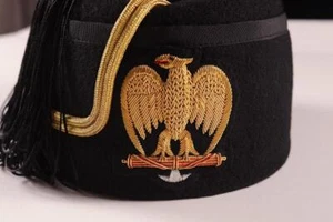 WW2 CAPPELLO BERRETTO FEZ ESTIVO ALTO LEADER ITALIANO 58-59cm LGE IL DUCE ISR - Foto 1 di 4