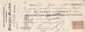 Facture ancienne Merger-Michel à Epinal 1924 old french invoice bill - Picture 1 of 1