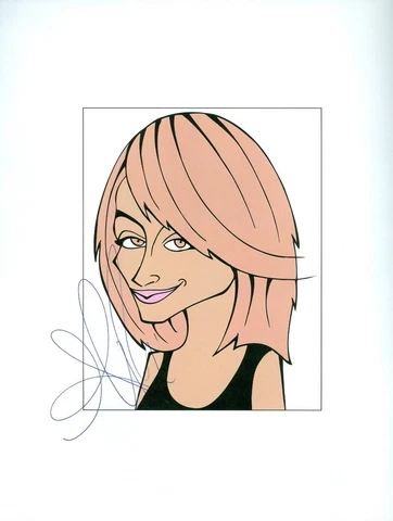 NICOLE RICHIE Daughter of Lionel Richie Signed Auto 8.5x11 Cartoon Autograph Cover
