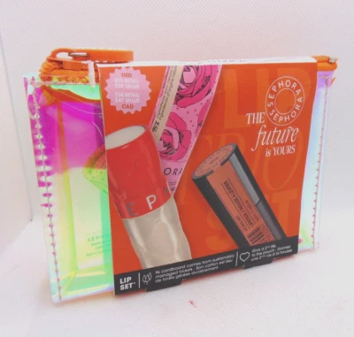 SEPHORA The Future is Yours Lápiz Labial Trío Exfoliante Labial Color Plumper Nuevo en Caja Foto 1 de 2