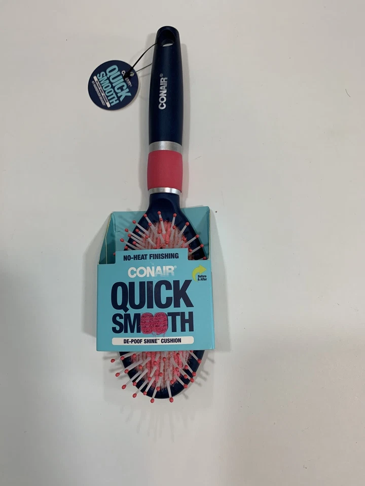 Conair Quick Smooth De-Poof Shine Cushion No-Heat Finishing Brush - Image 1 of 4