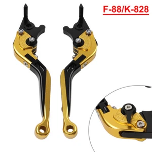Extendable Brake Clutch Levers For Kawasaki Z1000 07-16 ZX6R 636 07-18 Gold - Picture 1 of 11