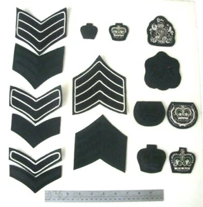 THE RIFLES REGIMENT RANK BADGES  BRITISH ARMY UK  LCPL CPL SJT CSJT WO2 WO1   - Picture 1 of 1