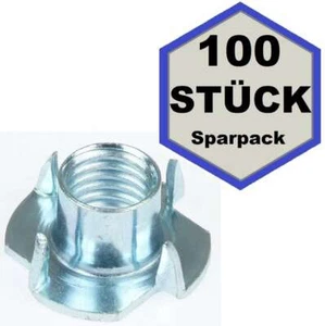 100 Stück Einschlagmutter M12 x 14 Gewinde Einschlagmuttern verzinkt DIN 6930  - Picture 1 of 3