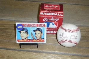 Amos Otis Kansas City Royals Auto Bobby Brown Rawlings Baseball Plus Rookie Card - Picture 1 of 9