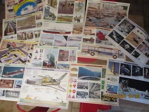 Ancienne Affiche Pédagogique Scolaire les transports Bateaux Camion Avion Espace - Foto 1 di 15