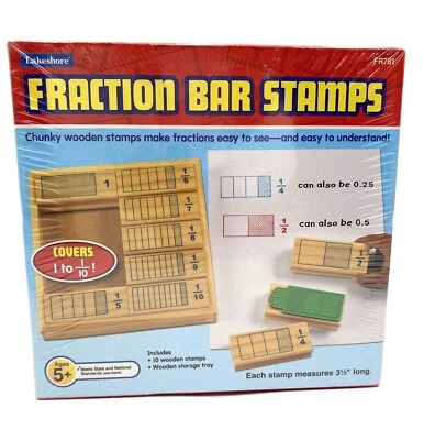 Марки Lakeshore Learning Fraction Bar 5 лет + с деревянным лотком для хранения - Изображение 1 из 4