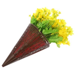 1PZ Cesto di Fiori Artificiali da Appendere Cesto di Fiori Artificiali Porta Anteriore - Foto 1 di 12