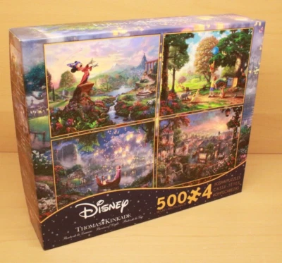 Rompecabezas Thomas Kinkade Disney (4) 500 piezas 20?? Mickey Tangled & More 3666-1 Foto 1 de 4