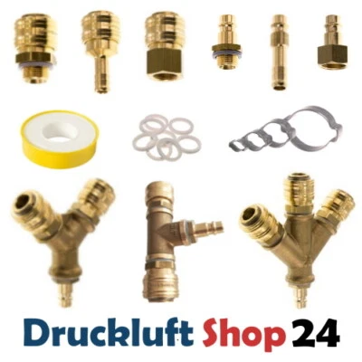 Druckluftkupplung Kupplung Stecker Stecknippel Verteiler Dichtung Y 2 3 fach