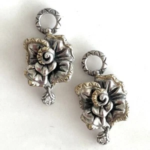 🦋 Orecchini Charms HE Barbara Bixby Diamante Argento Sterling Rosa Oro 18K - Foto 1 di 4