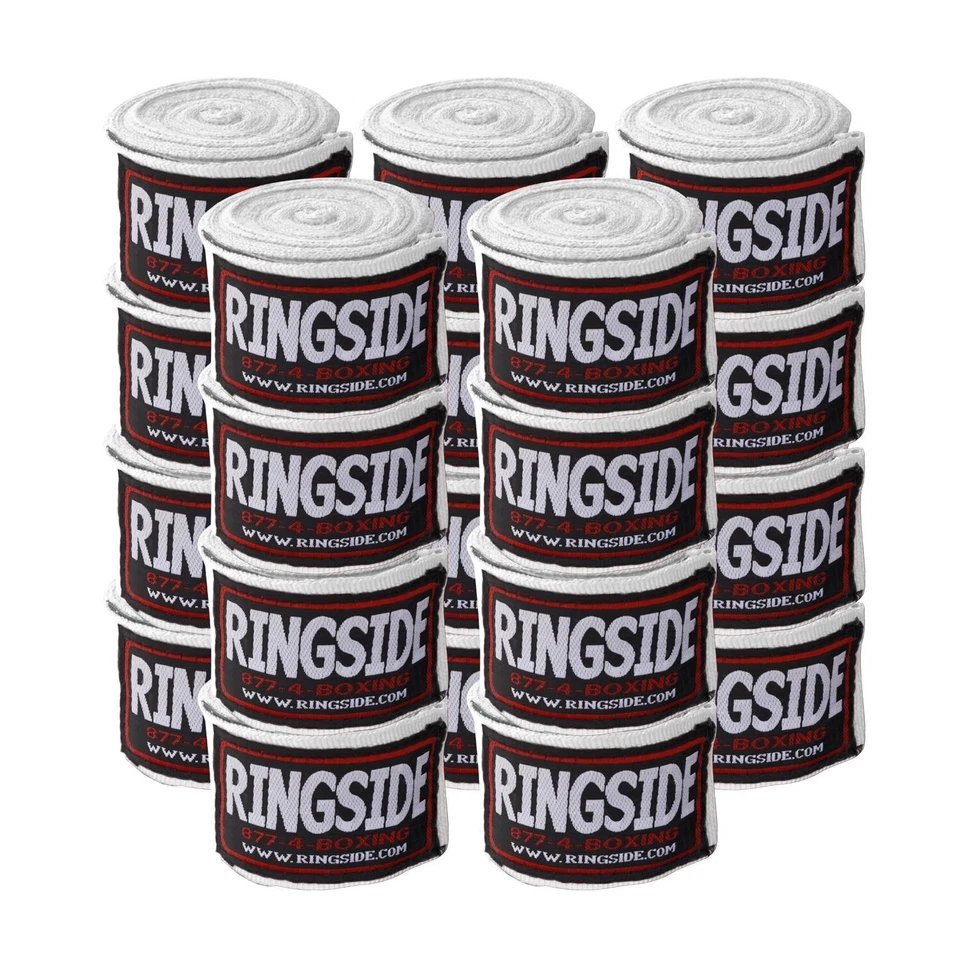 Ringside Mexican-Style Boxing Handwraps - 180" - 10 Pack White