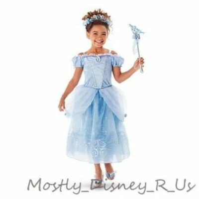 New Disney Store Exclusive Girls Cinderella Blue Costume Gown Dress 9/10 - Image 1 of 3