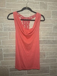 Women’s Eyeshadow Pink Lace pattern top size Medium - Picture 1 of 3
