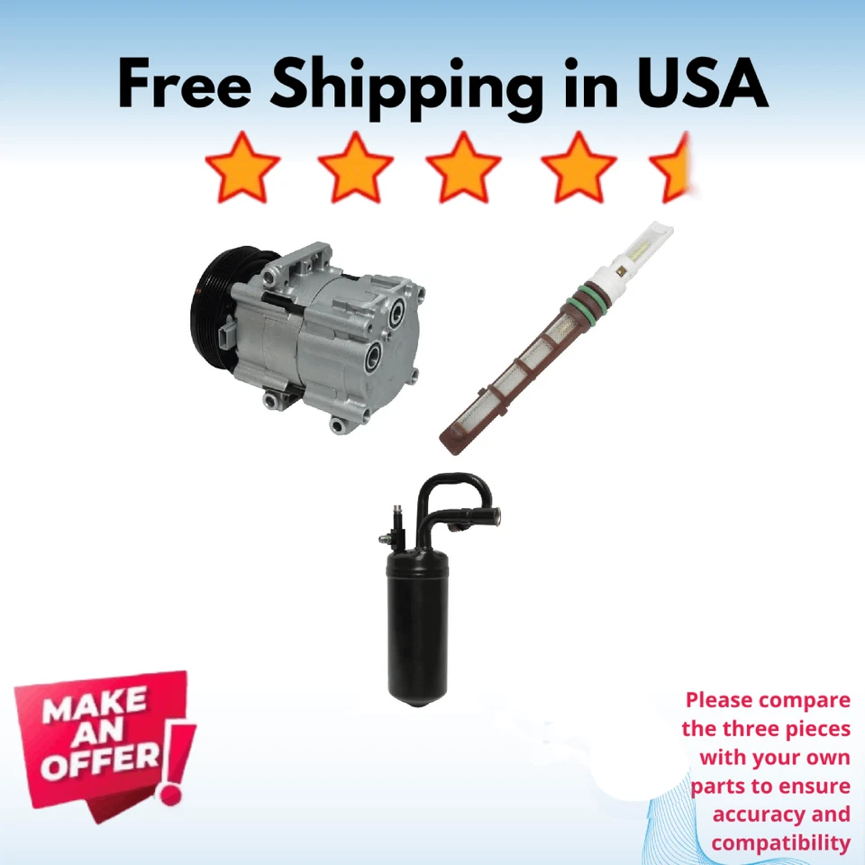 Kit Compressor A/C Fit Ford Ranger 2002-2008, Mazda B3000 2001-2008 - Imagem 1 de 4