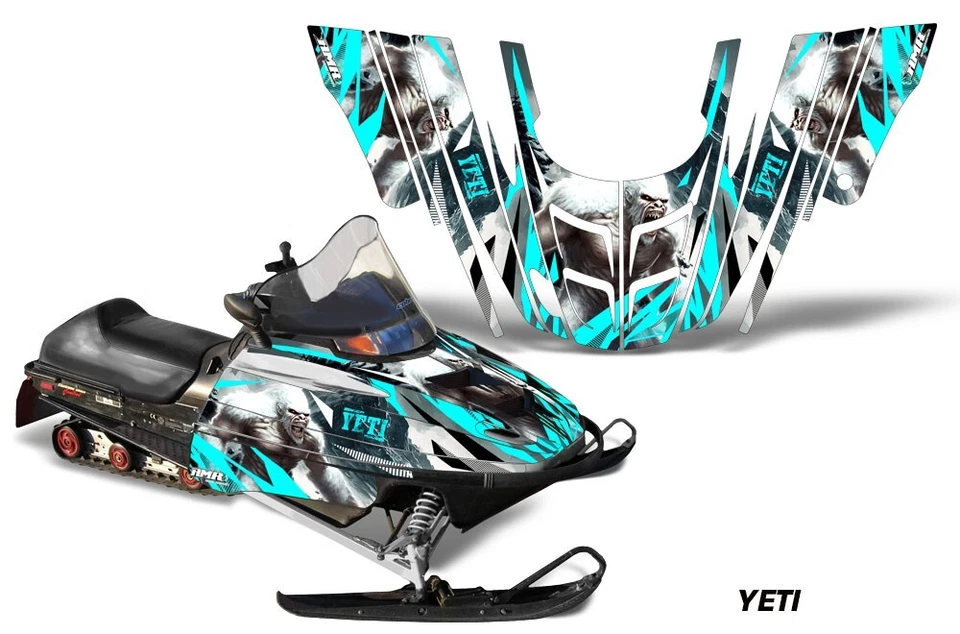 Graphic Decals Stickers For Polaris 700XC, 800XCR, 600RMK 1999-2003 YETI TL - Imagem 1 de 2
