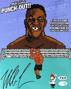JSA Autogramm Mike Tyson Metallic 8x10 Handsigned Pro Wrestling - Spiel - Bild 1 von 1