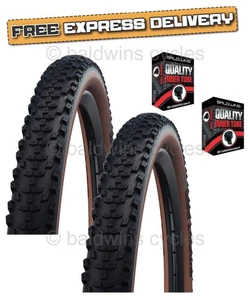 Schwalbe SMART SAM 27.5 x 2.60 Bronze Wall Mountain Bike TYREs TUBEs - Picture 1 of 12