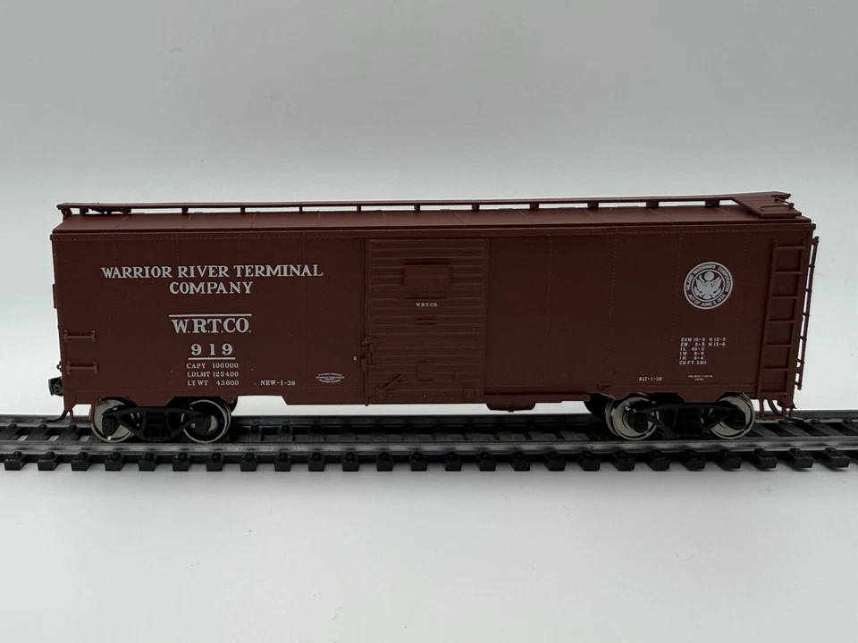 HO Atlas WRTCO 40’ Boxcar 919 – KD Couplers Metal Wheels – RTR No Box - Image 1 of 4