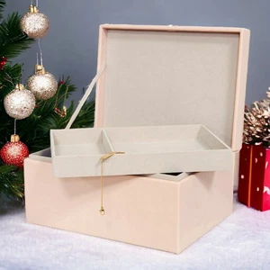 Demo - Große Baby Rosa Kunstleder Schmuckkästchen Schmuck Schmuck Aufbewahrungsbox - Bild 1 von 16