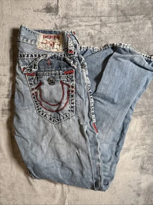 Pantalones de mezclilla True Religion marca para hombre talla 32 estilo solapa recta Nat súper rojos finos Foto 1 de 4