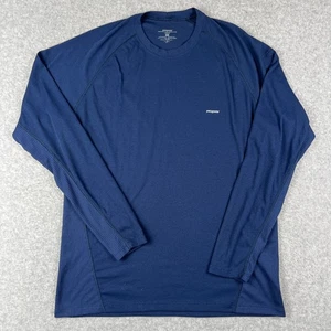 Patagonia Capilene Baselayer Shirt Long Sleeve Large Mens Blue Hiking Outdoors - Picture 1 of 7