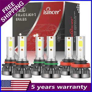 6x Combo 9005+9006+H11 LED Headlight High/Low Beam Bulb 6500K Super White Bright - Picture 1 of 11