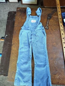 Vintage Levis Bibs Kids Cordurouy 5 JUV 5T Made 06/78 USA Overalls Crushed Blue - Picture 1 of 24