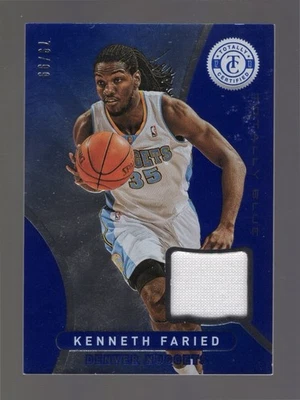Kenneth Faried 2012-13 totalmente certificado material usado en juegos totalmente azul. 79/99 Foto 1 de 2