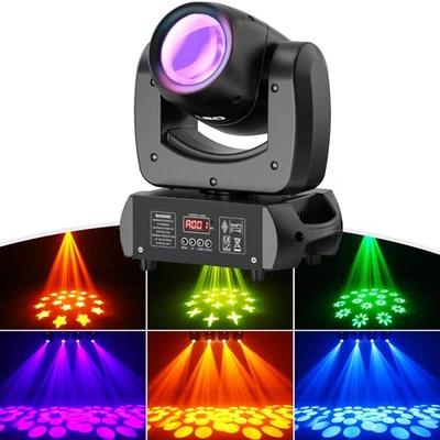 Luz principal móvil LED 150W RGBW Gobo Beam escenario DJ luz discoteca DMX iluminación puntual Foto 1 de 4