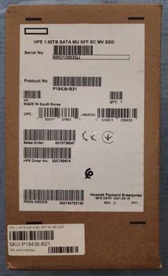 SSD HPE 1.92TB SATA 6G uso misto SFF SC vários fornecedores P18436-B21 – fabricante de equipamento original – - Imagem 1 de 4