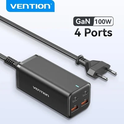 100W GaN Charger Plug PD Fast Wall Adapter For iPhone iPad Samsung Macbook UK EU - Image 1 of 4