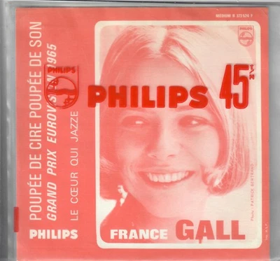 FRANCE GALL Poupée De Cire Poupée De Son 1965 Jukebox Eurovision SP 45T encart - Photo 1/4