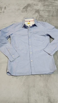 Camisa de vestir Boden azul cambray manga larga cuello abotonado talla 13-14 para niños Foto 1 de 4