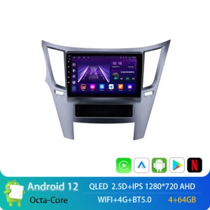 9"4+64 Android 12 Car Stereo Radio for Subaru Outback 2010~16 GPS NAV DSP IPS BT - Picture 1 of 8