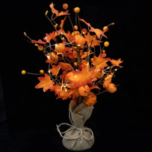 Maple Leaf Landscape Light Lighted Bonsai Tree Luminous Thanksgiving - Picture 1 of 12