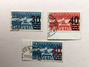 3 Valuable Stamps From Switzerland - From The 1932 Geneva Conference. - Picture 1 of 2