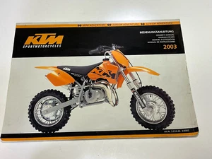 Genuine KTM 2003 50 Mini, Junior, Senior Adventure Owners Manual Imperfect - Picture 1 of 15