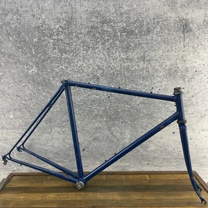 Vintage Benotto Frame Set 54 cm Blue Italy Race Eroica Heart Steel Road Bike - Picture 1 of 24