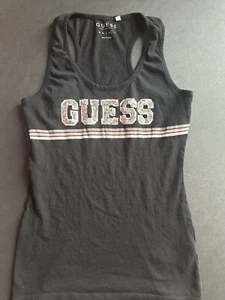 Guess Womens Tank Top • Sequin Logo • Racerback - Picture 1 of 4