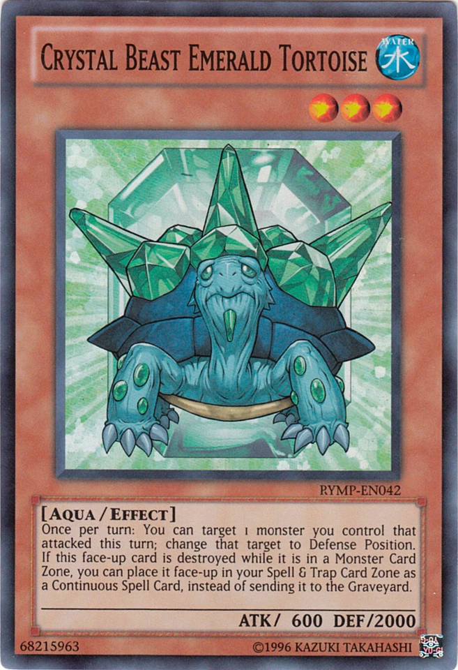 YU-GI-OH, CRYSTAL BEAST EMERALD TORTOISE, SR, RYMP-EN042, US-Version - Bild 1 von 1