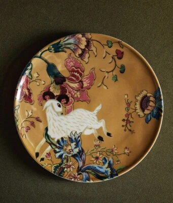 NUEVO PLATO DE POSTRE ANTHROPOLOGIE HOUSE OF HACKNEY ARTISTA MÍSTICO CABRA BLANCA OCRE Foto 1 de 4