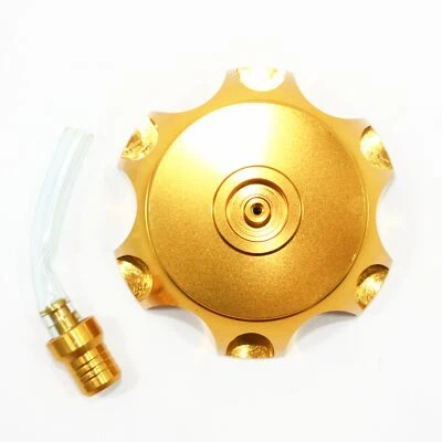 GOLD Alloy Gas Fuel Petrol Tank Cap + Breather 110cc 125cc PIT Trail Dirt Bike - image 1 of 4