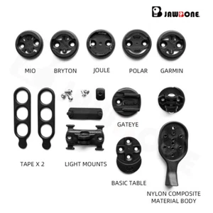 Cycling Bike Handlebar Stem Computer Mount + Light Mount for Garmin Wahoo Bryton - Picture 1 of 10