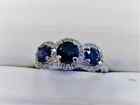 2Ct Round Cut Lab Created Blue Sapphire 14k White Gold Plated Engagement Ring